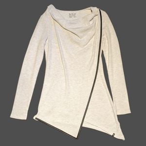 MARC leather trim waffle knit